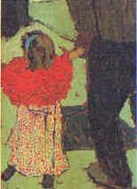 Edouard Vuillard Enfant avec Echarpe Rouge Sweden oil painting art
